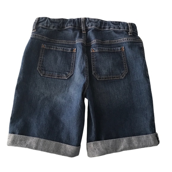 ✨Sold✨Old Navy Girls Dark Denim Shorts With Pockets Size 14 Adjustable Waist - Picture 6 of 14